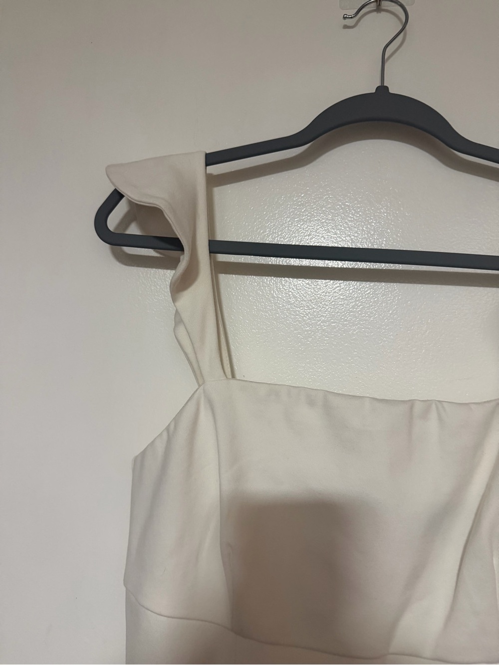 Lulu's Cream Ruffle-Hem Mini Dress - Picture 2 of 5